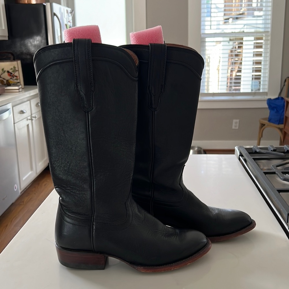 Tecovas Womens Black Rooer Style Boots Size 7